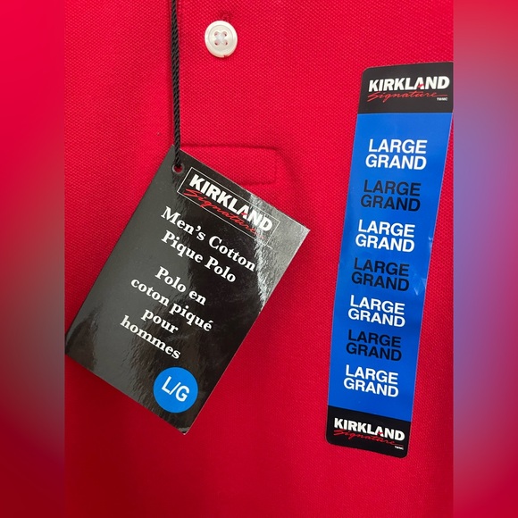 NWT - Kirkland Signature Men’s Cotton Polo L - Picture 4 of 6
